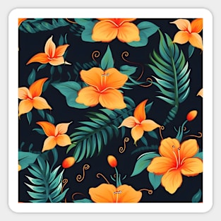 Tropical Flowers Pattern 19 Sticker